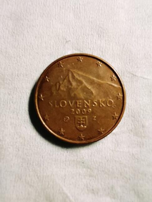 Słowacja, 1 Cent, Kriváň, 2009, golden, Miedź