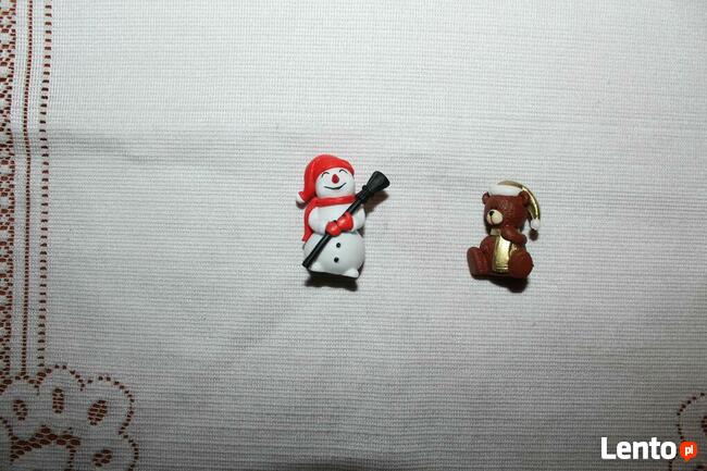Figurki świąteczne - Bałwan i miś