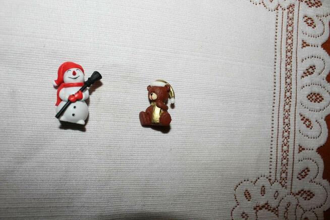 Figurki świąteczne - Bałwan i miś