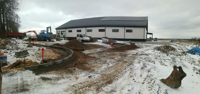 Budowa drogi dojazdowe, utwardzenie terenu, podbudowa, kostk