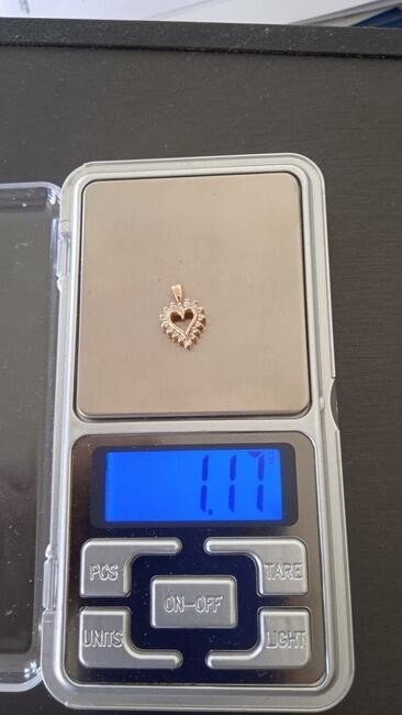 Złota zawieszka serce próba 583