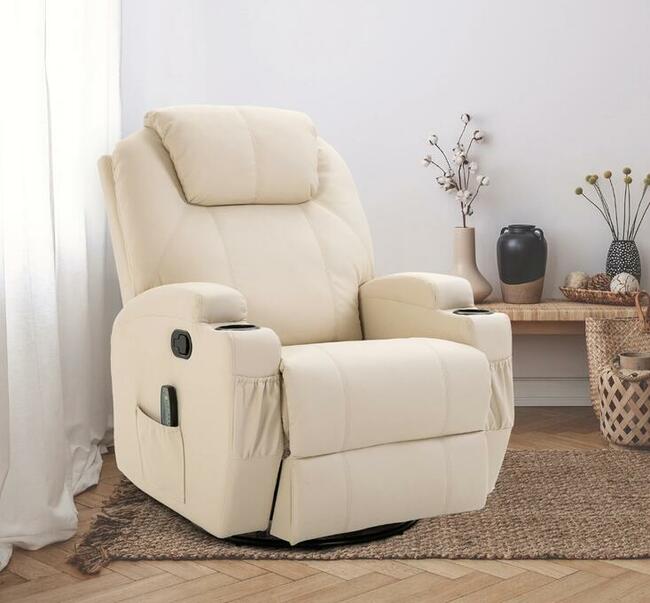 Fotel z masażem z funkcją ogrzewania