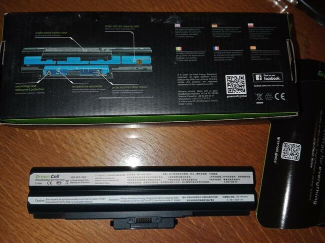 Bateria Gren CEll do laptopa Sony