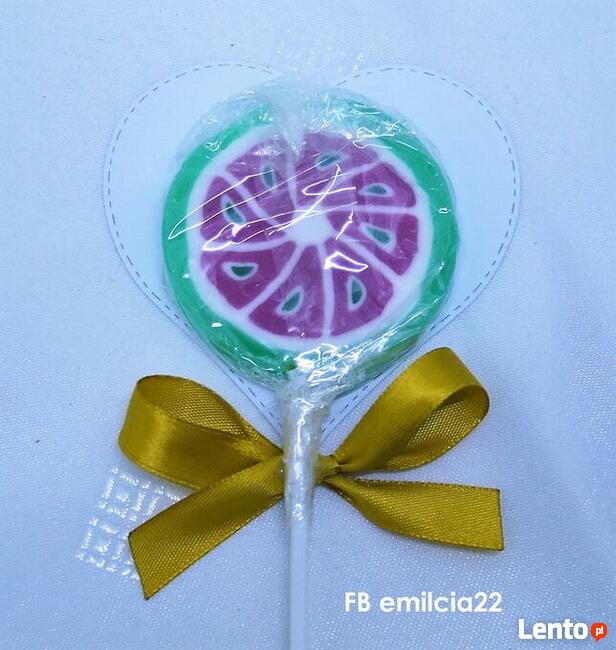 Duże Lizaki Deseniowe jako podziękowanie dla gości URODZINY