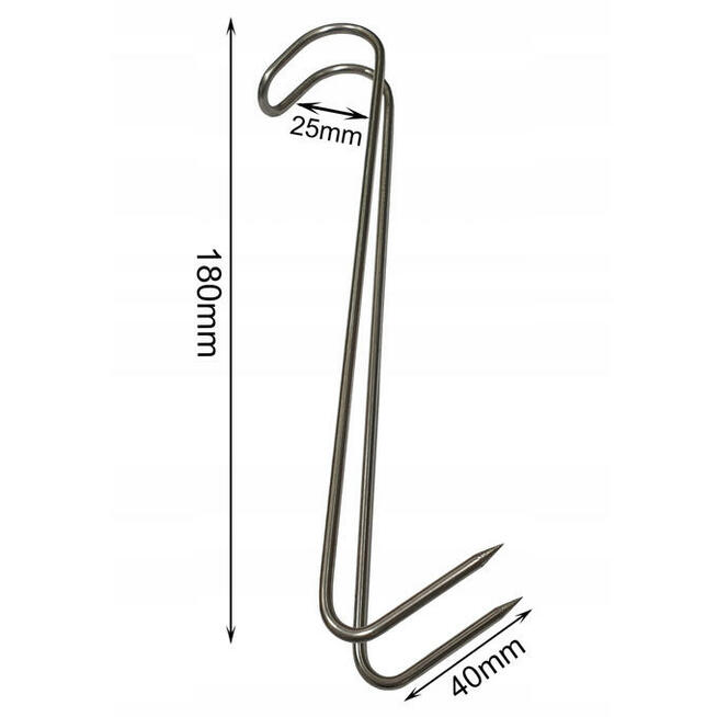 Haki Do Wędzenia RYB 18 cm Wędzarnicze INOX 10 sztuk