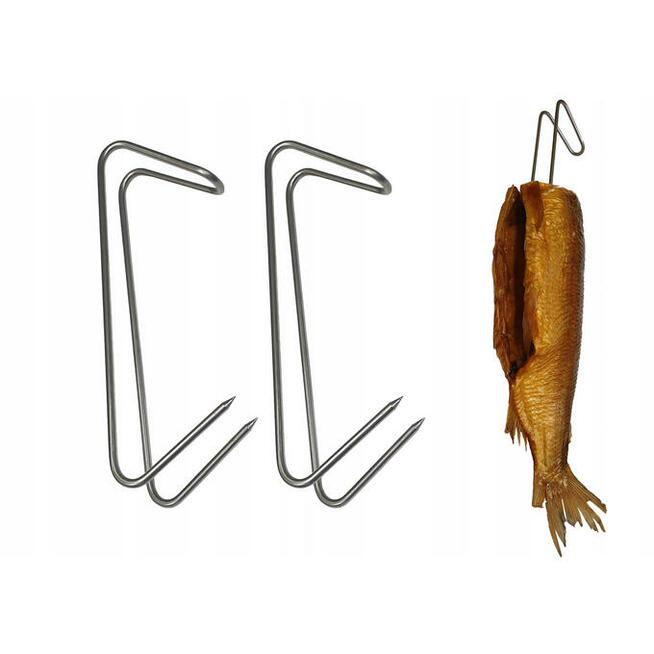 Haki Do Wędzenia RYB 13 cm Wędzarnicze INOX 10 sztuk