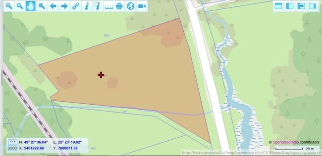 Działka z WZ 61 ar Uherce Mineralne Bieszczady