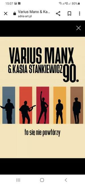 2 Bilety na koncert Varius Manx poznsn 11.01