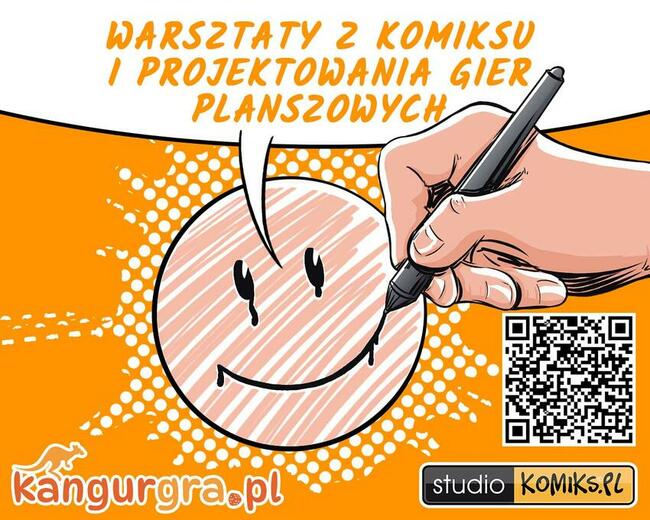 ZAJĘCIA z KOMIKSU, projektowania GIER PLANSZOWYCH dla DZIEC
