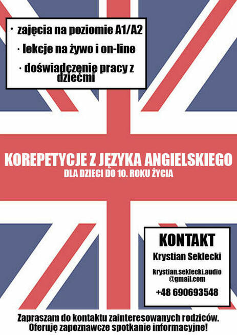 Korepetycje z języka angielskiego dla dzieci