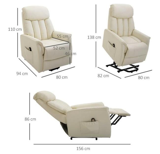 Fotel z funkcją wstawania dla seniorów