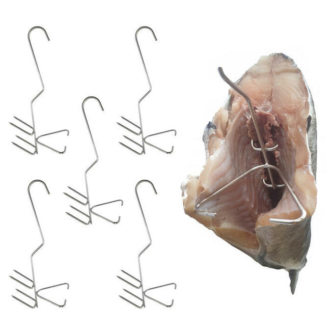 Haki Do Wędzenia RYB DZWONKO HALIBUT KARP 5 sztuk