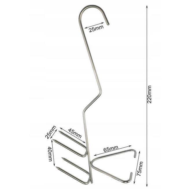 Haki Do Wędzenia RYB DZWONKO HALIBUT KARP 3 sztuki