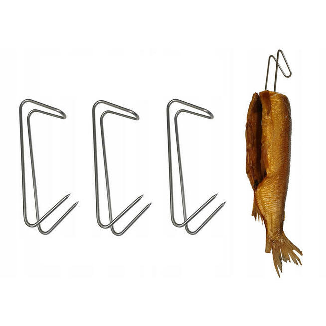 Haki Do Wędzenia RYB 13 cm Wędzarnicze INOX 3 sztuki