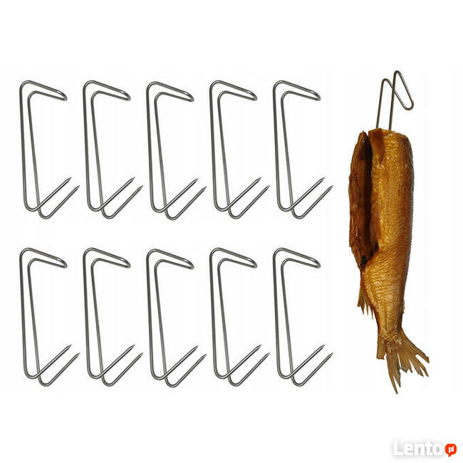 Haki Do Wędzenia RYB 13 cm Wędzarnicze INOX 10 sztuk