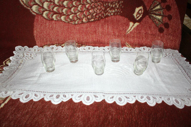 Literatki Szklane PRL 6 sztuk