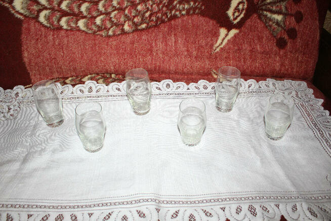 Literatki Szklane PRL 6 sztuk