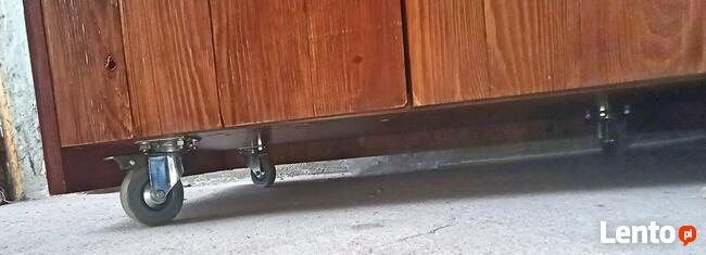Wózek kelnerski do flambirowania, drewniany.