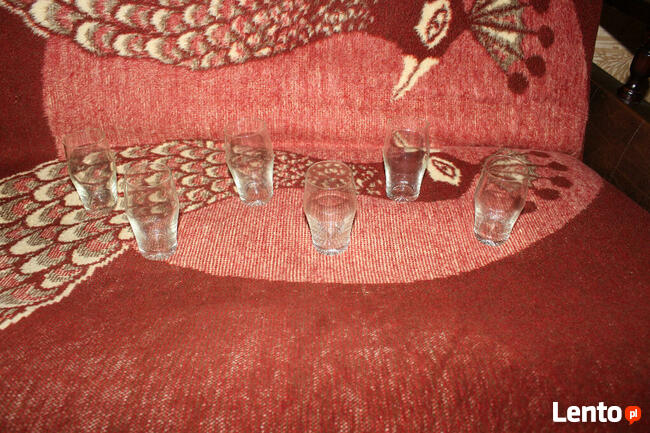 Literatki Szklane PRL 6 sztuk