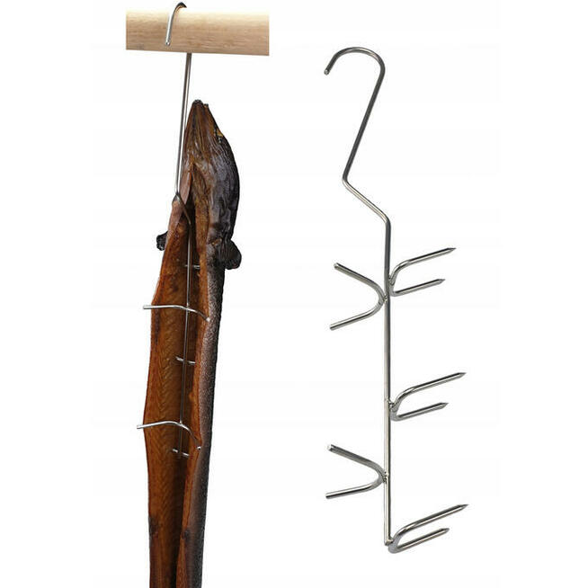 Hak Haki Do Wędzenia RYB WĘGORZA 2 Rozpórki INOX 5 sztuk