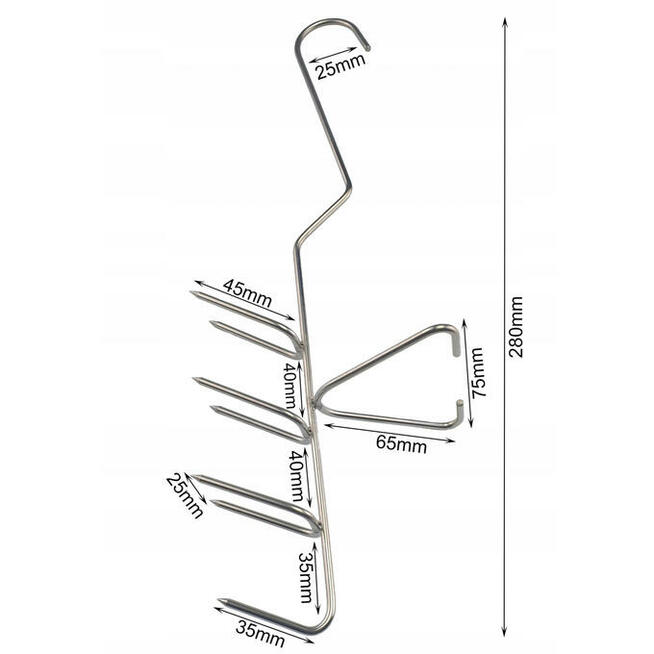 Hak Haki Do Wędzenia DUŻYCH RYB Udźwig 9 kg 5 sztuk