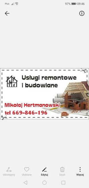 Wykonam pracę remontowo budowlane