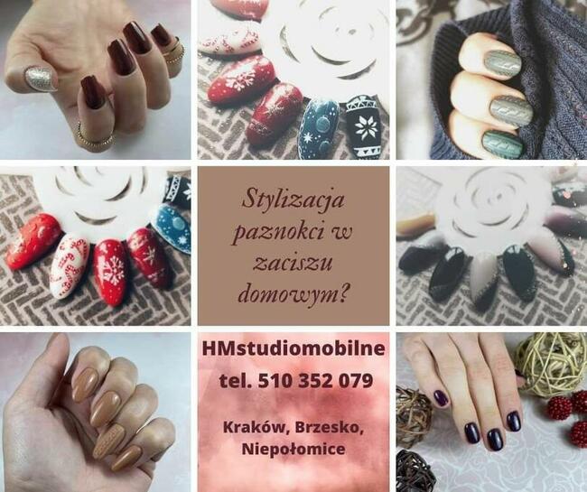 Paznokcie hybrydowe z dojazdem do klientki.