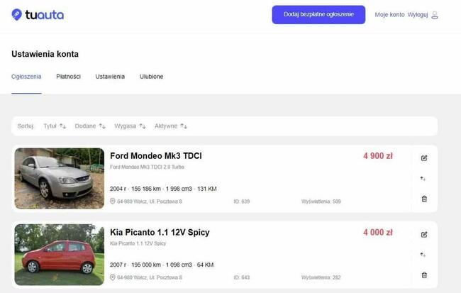 Sprzedam portal ogłoszeniowy