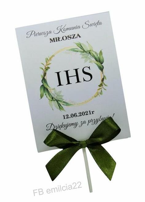 Podziękowania dla Gości z okazji I Komunii Św. - Lizaki