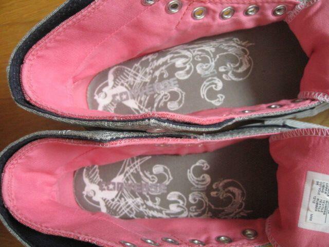 wysokie Conversy 36 szare, model podwójny