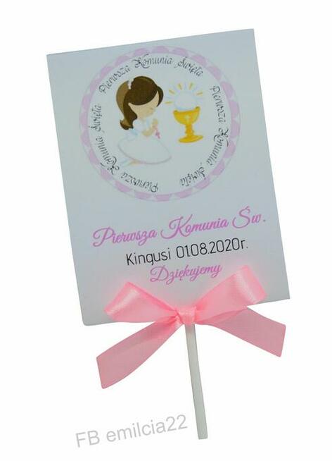 Podziękowania dla Gości z okazji I Komunii Św. - Lizaki