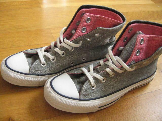 wysokie Conversy 36 szare, model podwójny