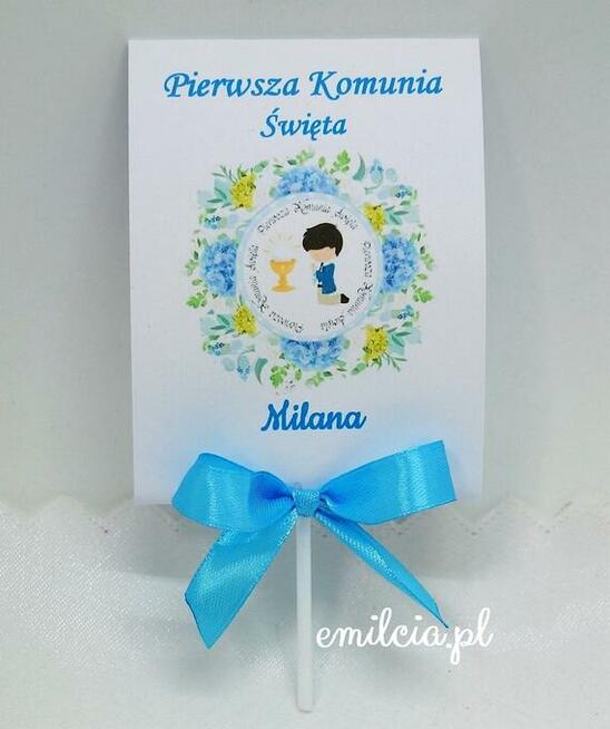 Podziękowania dla Gości z okazji I Komunii Św. - Lizaki