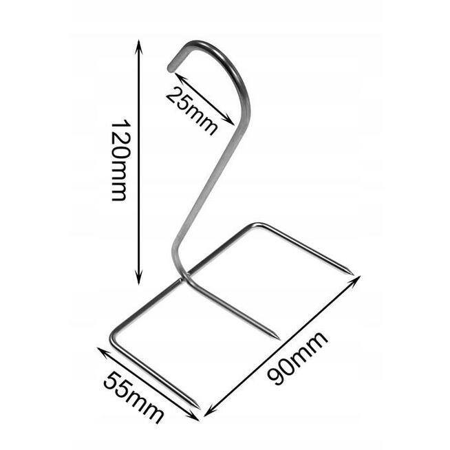 Hak Haki Do Wędzenia KURCZAKA Wędzarnicze INOX 3 sztuki