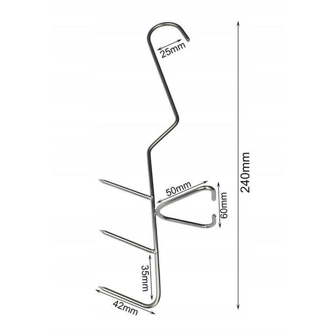 Hak Haki Do Wędzenia RYB 24 cm Regulowana Rozpórka 3 sztuki