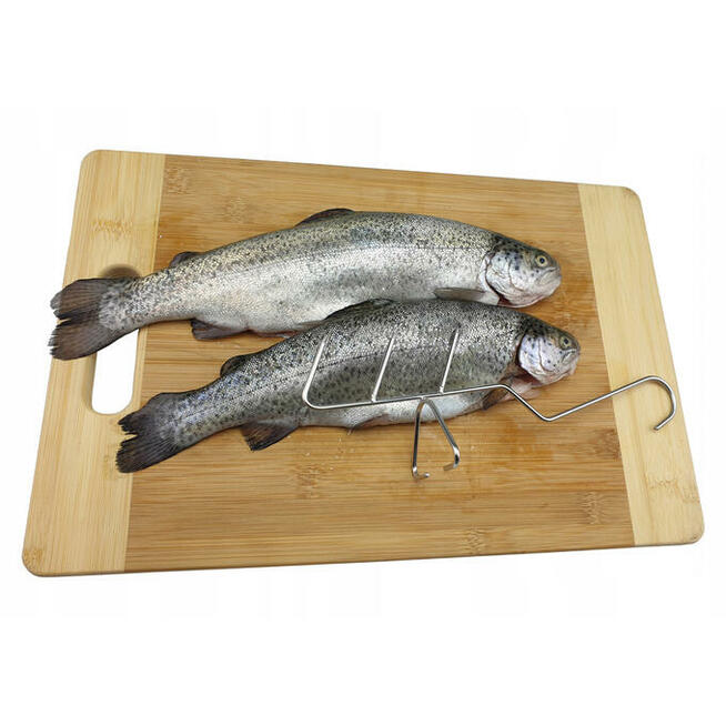 Hak Haki Do Wędzenia RYB Potrójny 20,5 cm INOX 3 sztuki