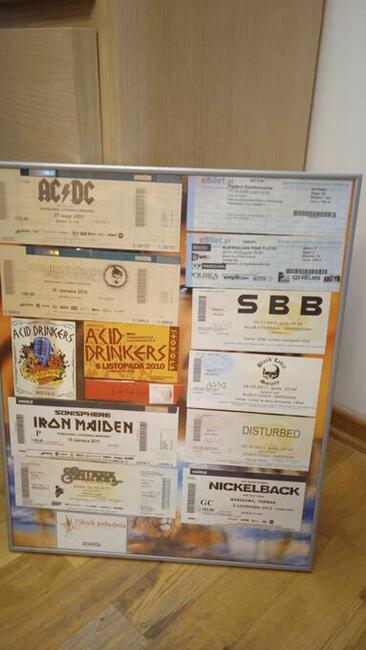 Kolekcja archiwalnych wejściówek na koncerty