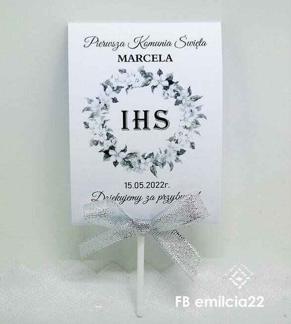 Podziękowania dla Gości z okazji I Komunii Św. - Lizaki