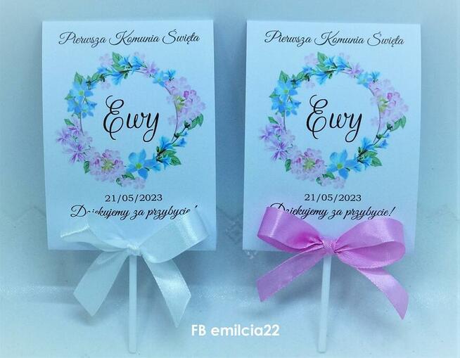 Podziękowania dla Gości z okazji I Komunii Św. - Lizaki