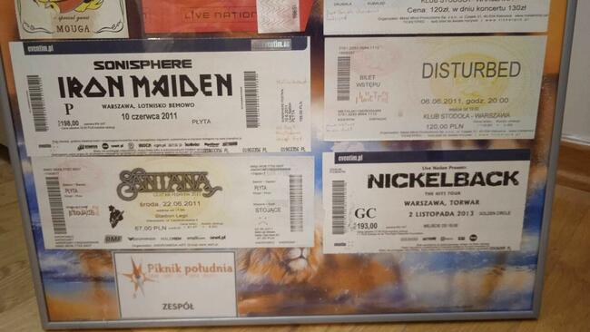Kolekcja archiwalnych wejściówek na koncerty