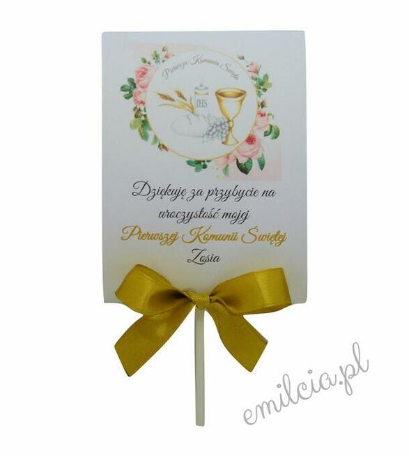 Podziękowania dla Gości z okazji I Komunii Św. - Lizaki
