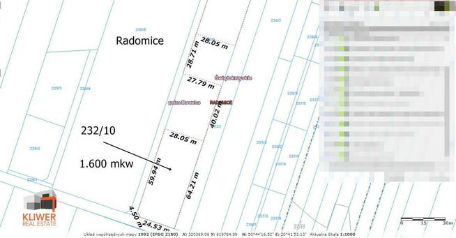 działka budowlana Radomice obręb MORAWICA, 1.600 mkw