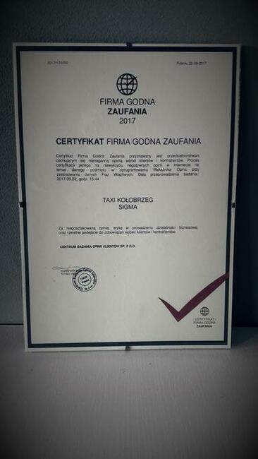 Sigma Taxi Kołobrzeg tel. 530 856 856 lub (94) 19 777
