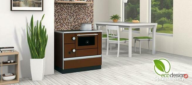 Kuchnia na drewno FAVORIT 90 biała prawa