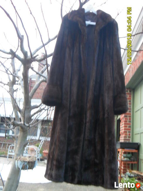 nowe, futro/plaszcz z brazowych norek, XL