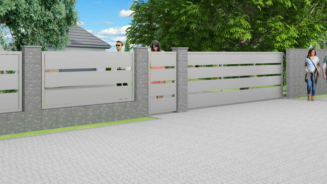 Brama przesuwna do samodzielnego wypełnienia