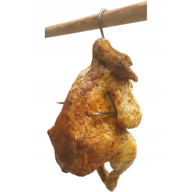 Hak Haki Do Wędzenia KURCZAKA GRUBY 4 mm INOX 5 sztuk