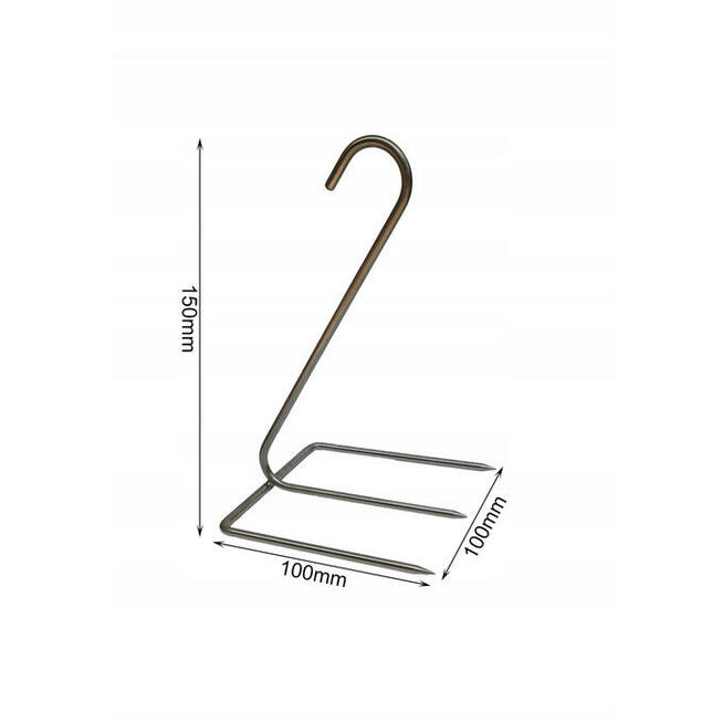 Hak Haki Do Wędzenia KURCZAKA GRUBY 4 mm INOX 3 sztuki