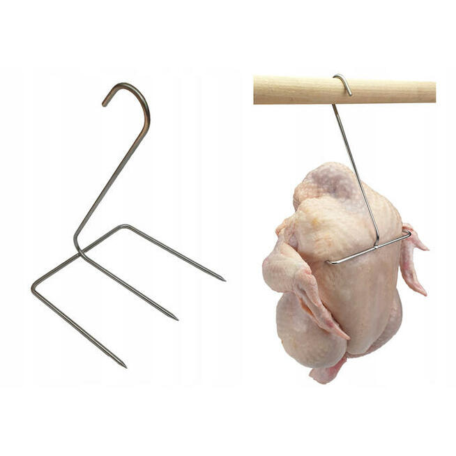 Hak Haki Do Wędzenia KURCZAKA Wędzarnicze INOX 5 sztuk