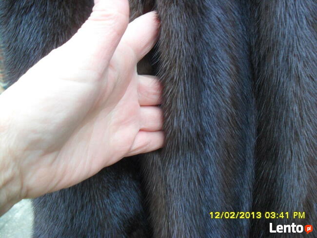 nowe, futro/plaszcz z brazowych norek, XL